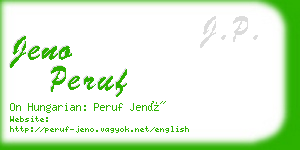 jeno peruf business card